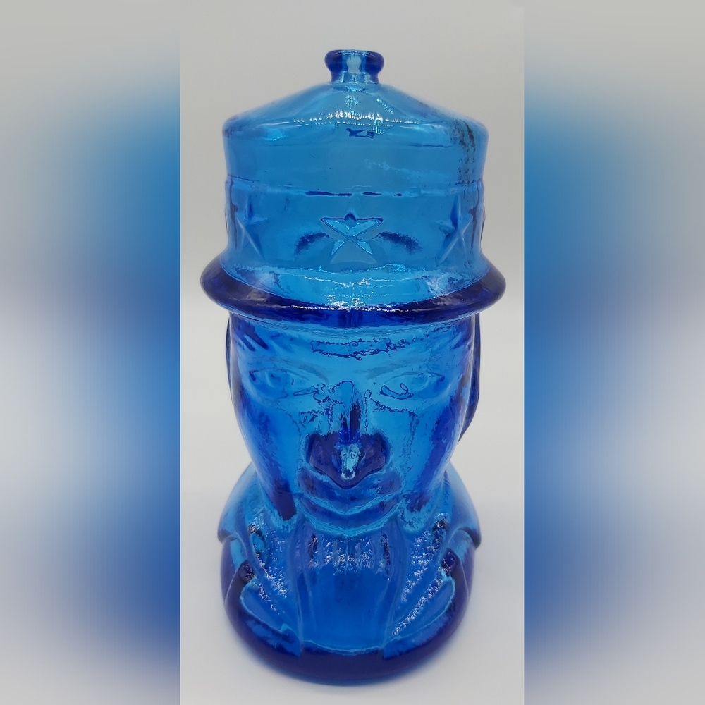 Wheaton commenortive Uncle Sam glass bank.